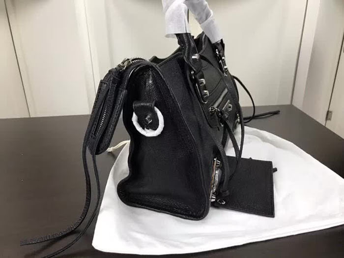BALENCIAG巴黎世家 原單品質 經典機車 原版山羊皮銀邊 包邊五金款 手提肩背斜挎包  BL1413